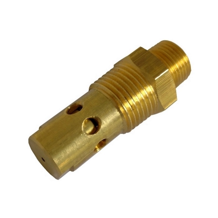 Válvula De Retenção 1/2" NPT x 3/8" NPT - 5,2 Com Pistão Em Latão E Vedação Nitrílica/NBR Para Compressor A Pistão.