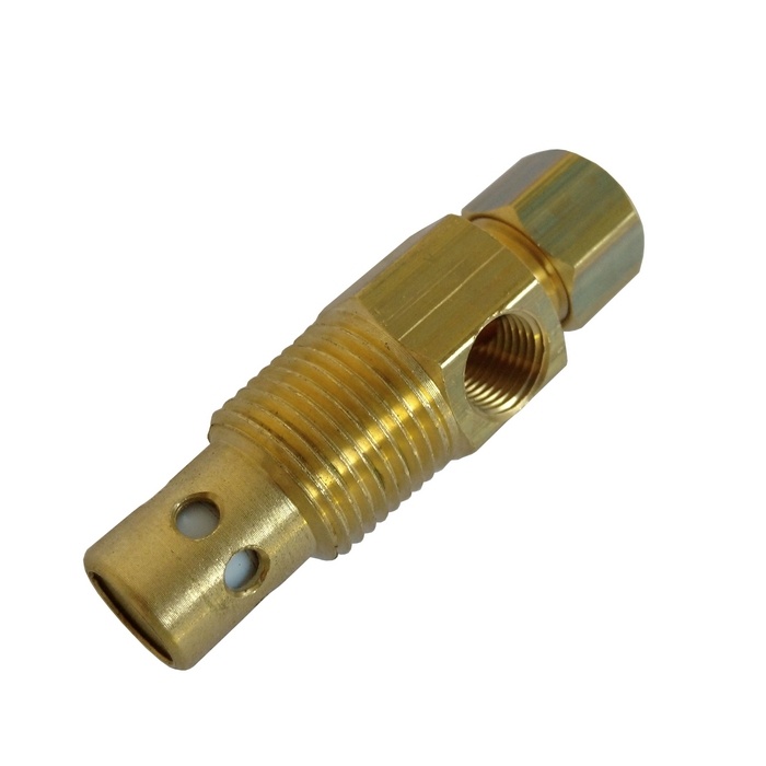 Válvula De Retenção 3/8" NPT x Tubo 5/16" - 1A, Com Pistão de Teflon Utilizada Em Compressor A Pistão.
