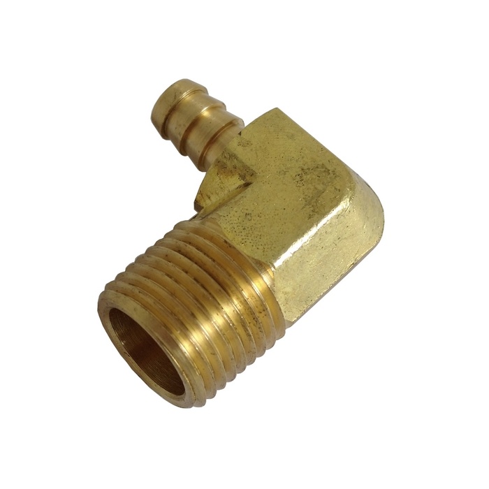Cotovelo Macho 1/4" NPT x Espiga 1/4" Em Latão