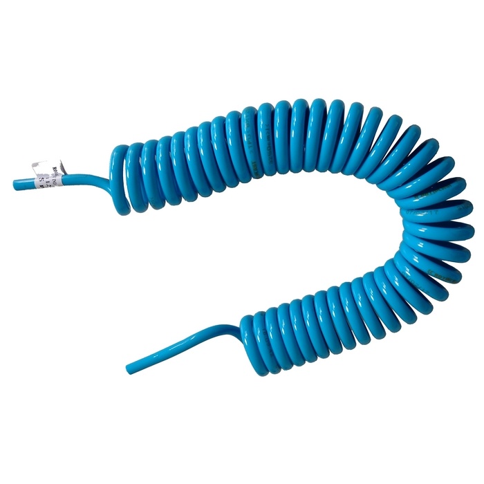 Mangueira / Tubo Espiral 8 mm x 10,0 Metros Linear Em Poliuretano Na Cor Azul