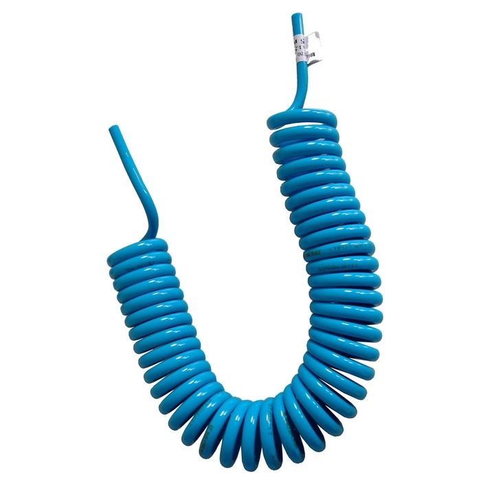 Mangueira espiral 8 mm x 10,0 metros linear em poliuretano na cor azul