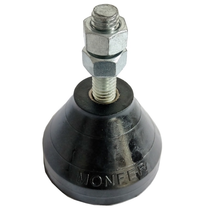 Sapata De Borracha 1/2" Para 600 kg Com Ø 72 mm 