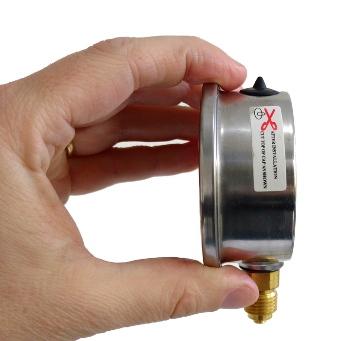 Manômetro vertical 60 psi / 4 bar com rosca 1/4