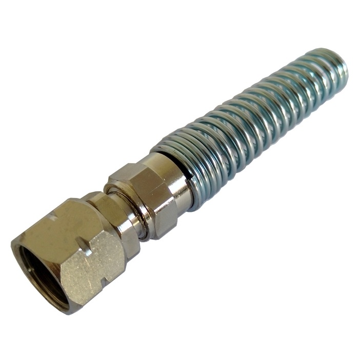 Conexão PHC Para Pistola de Pintura C/ Rosca 3/8" NPS p/ Tubo 9 mm Em Latão Niquelado.
