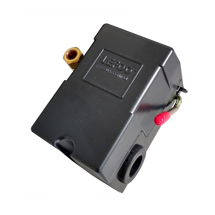 Pressostato LF10 100/140 PSI Rosca 1/4" NPT Com 1 Vias E Alívio 1/4" - Lefoo