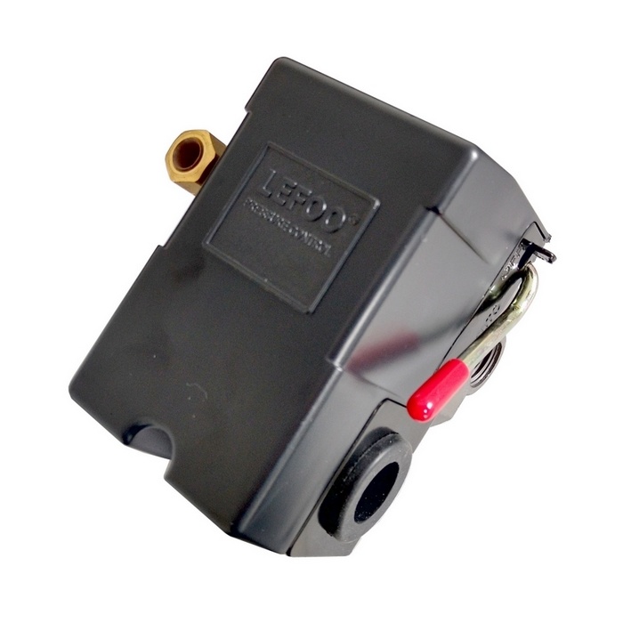 Pressostato LF10 135/175 PSI Rosca 1/4" NPT Com 4 Vias E Alívio 1/4" - Lefoo