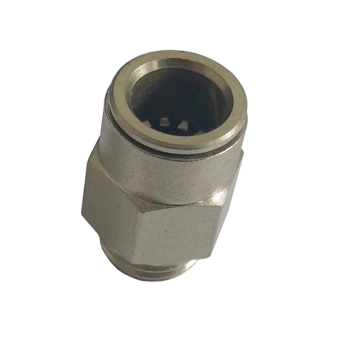 Conector reto tubo 8 x rosca macho 1/4