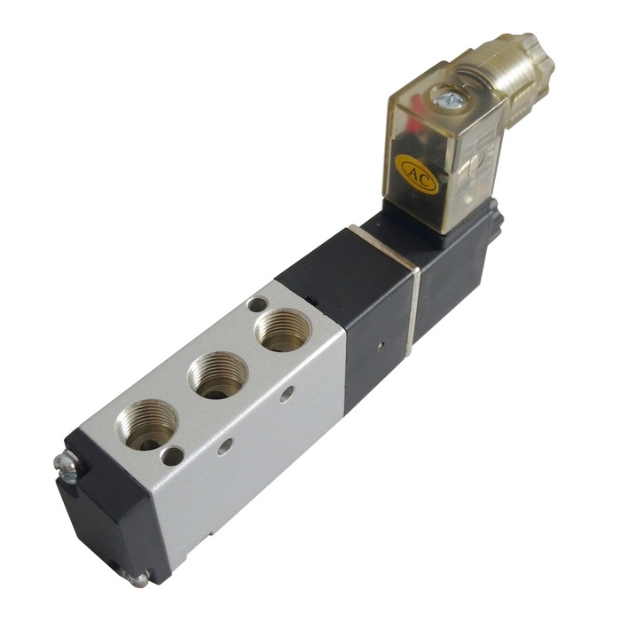 Válvula Solenóide/Mola 1/8 5/2 Vias 024 VCC (Corpo 1/4")