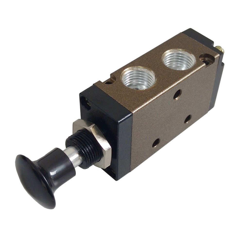 Válvula botão/trava 1/8 5/2 vias