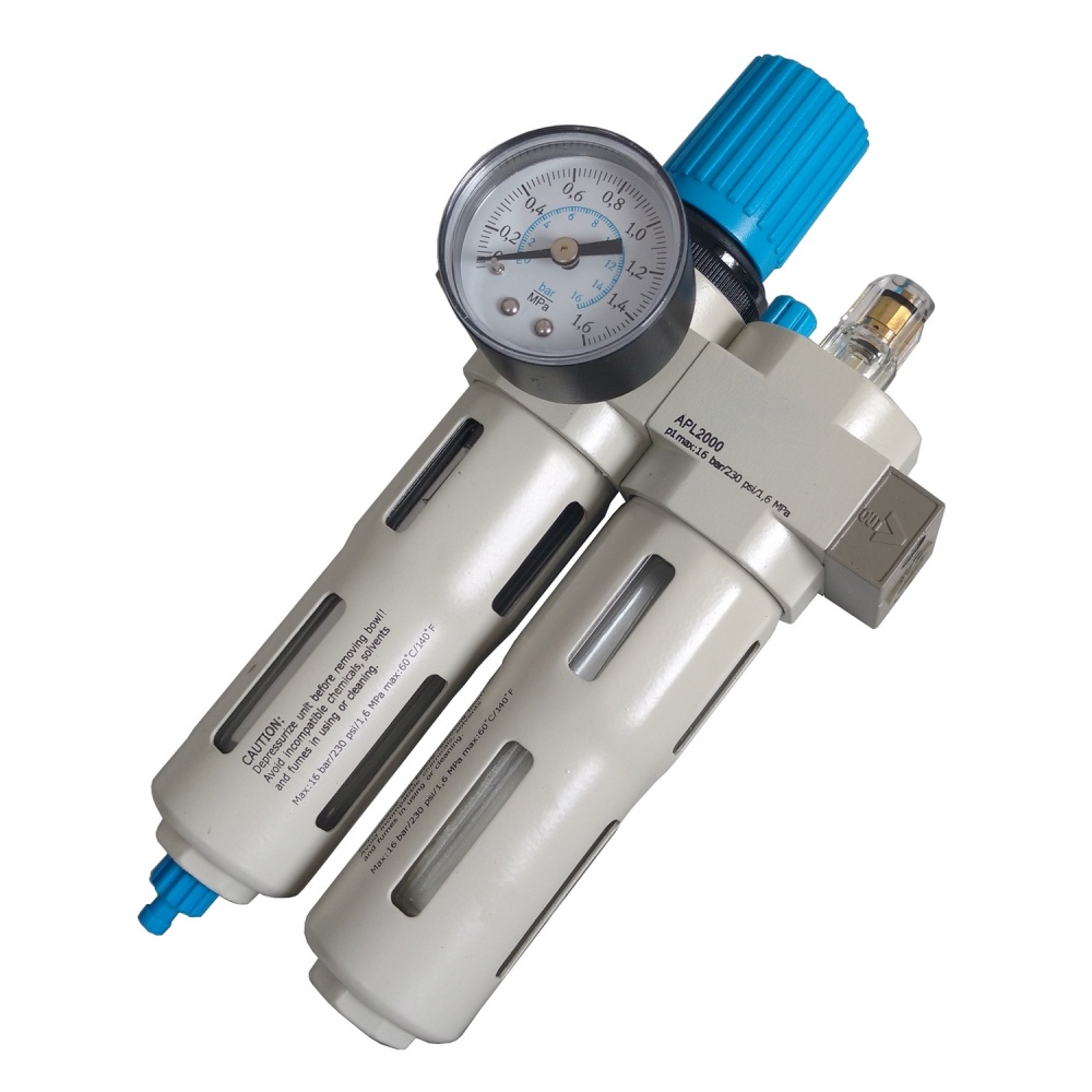 Conjunto Lubrefil 1/4" BSP C/ Manômetro - Linha 16 bar