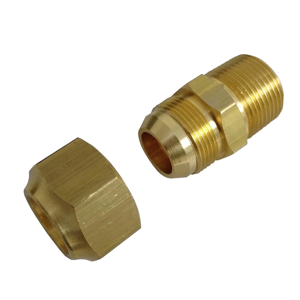 União Reta Para Tubo Flangeado 3/4" x Rosca 3/4" BSP Em latão