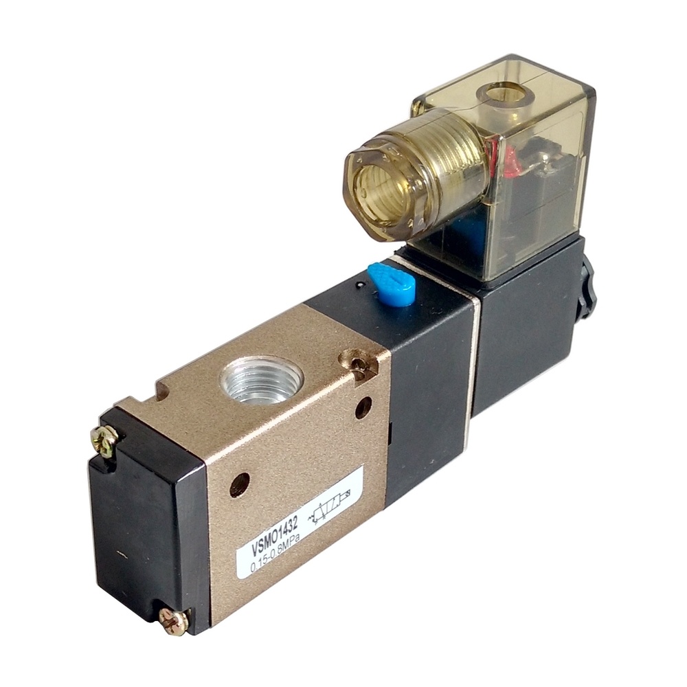 Válvula Solenóide/Mola 1/4" 3/2" Vias 220 VCA Modelo VSMO1452