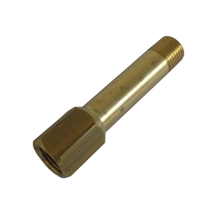 Prolongador 1/4" NPT x 80 mm Em Latão Para Refrigeração De Moldes/Matrizes.