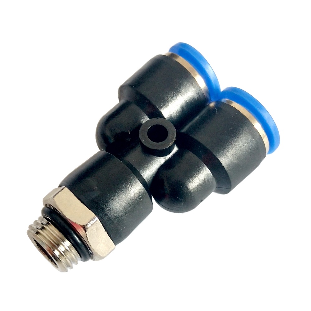 Y Macho Tubo 10 mm x 1/4