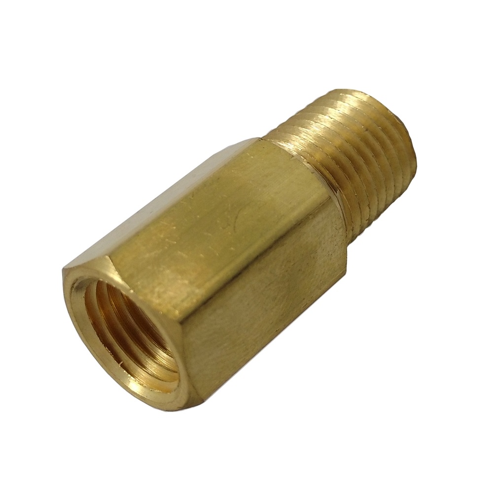 Adaptador Macho 1/4" BSP x Fêmea 1/4" BSP Em Latão