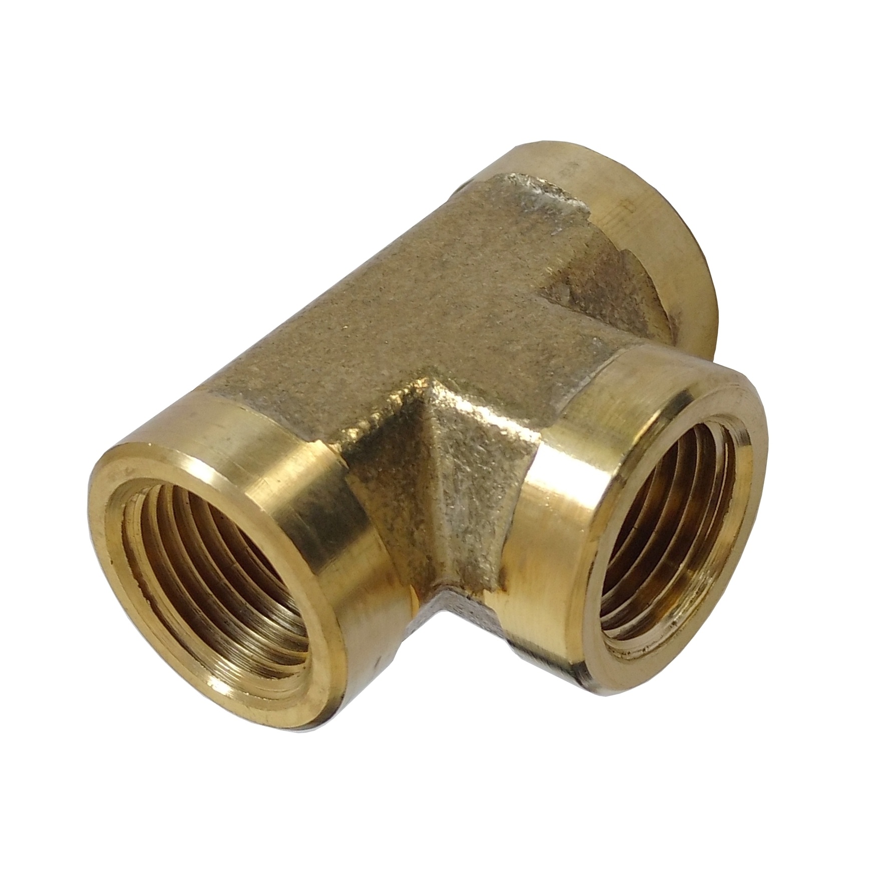 Tee Rosca Fêmea 1/8" NPT Em Latão
