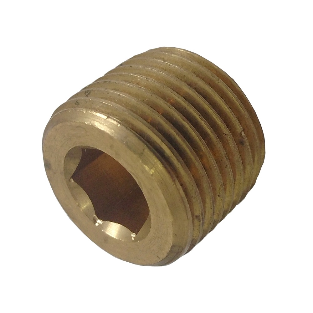 Bujão 1/2" NPT C/ Sextavado Interno Em Latão