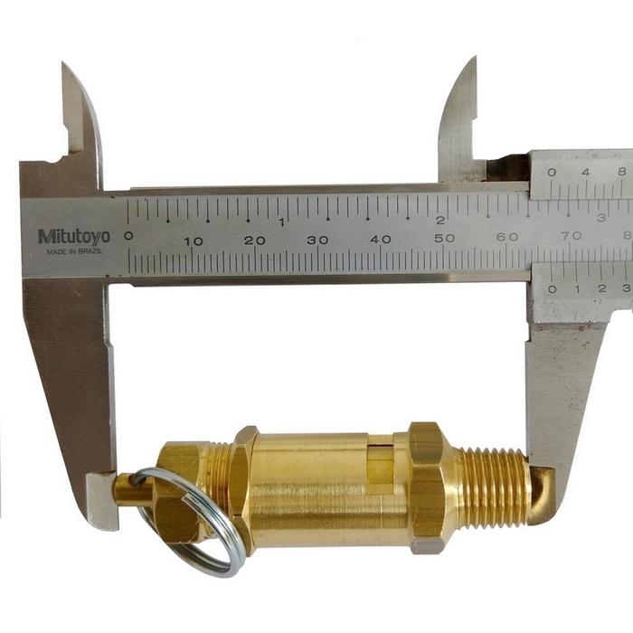 Válvula de segurança ou alívio 200 psi/libras (13,8 bar), rosca 1/4