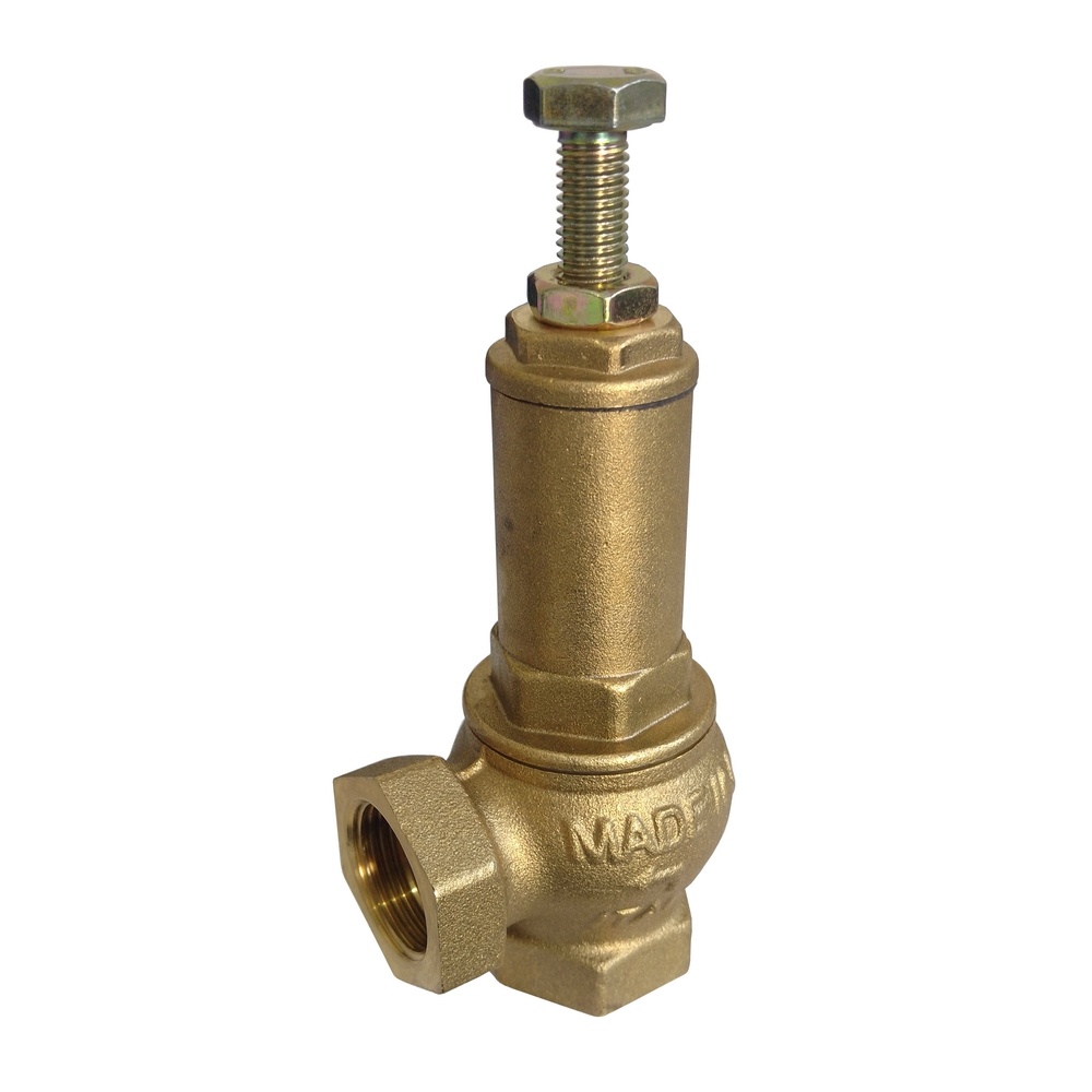 Válvula de Segurança 6 Bar Com Rosca 1.1/2" BSP Para Água, Ar Comprimido E Vapor (Pressão Máxima 16 Bar)
