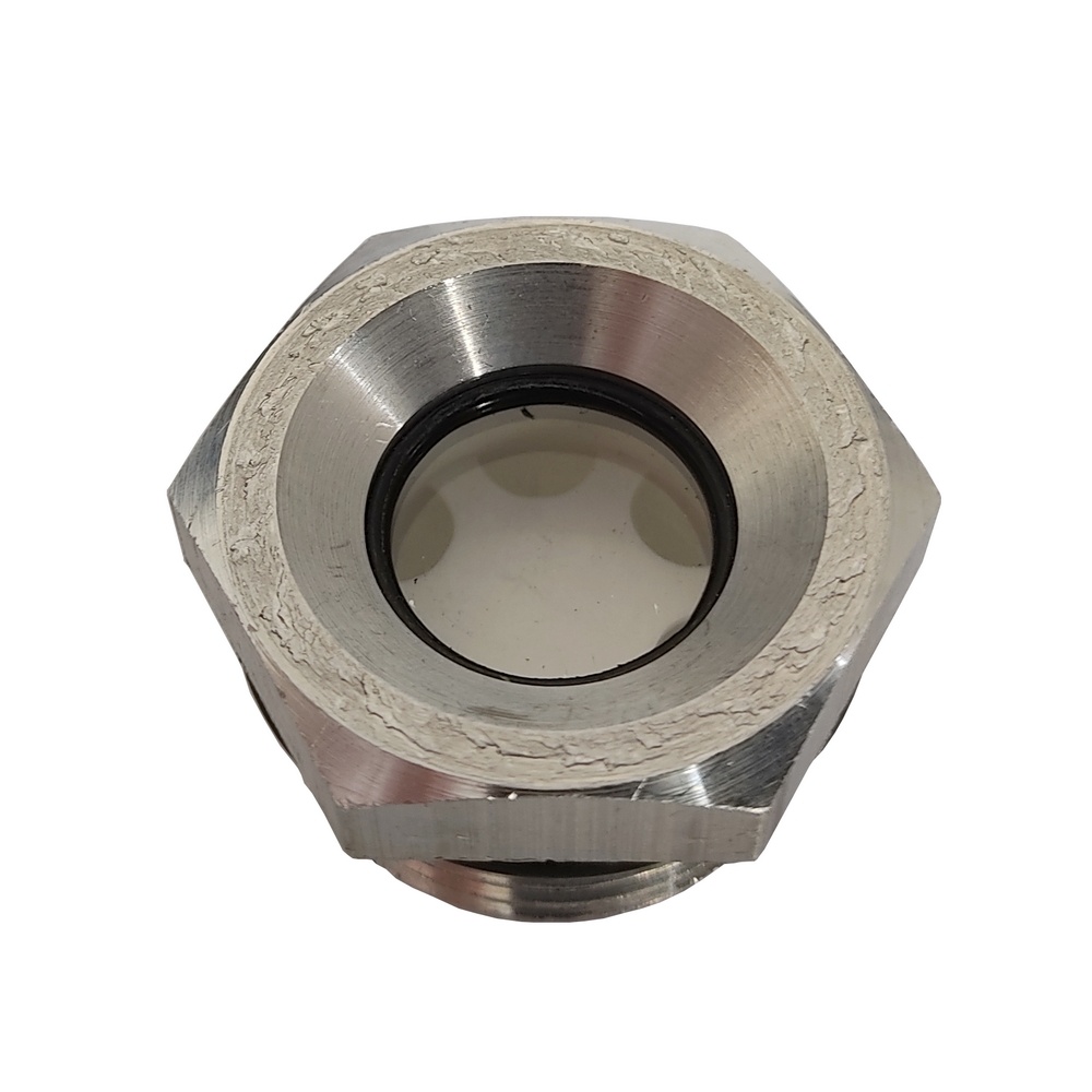 Visor de Nível/Óleo Rosca 3/4" BSP Em Alumínio Com Visor De Acrílico e Vedação Borracha Nitrílica/NBR