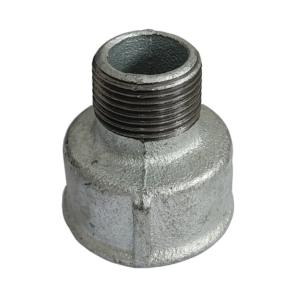 Luva De Redução Macho 3/8" x Fêmea 1/2" BSP - Galvanizada