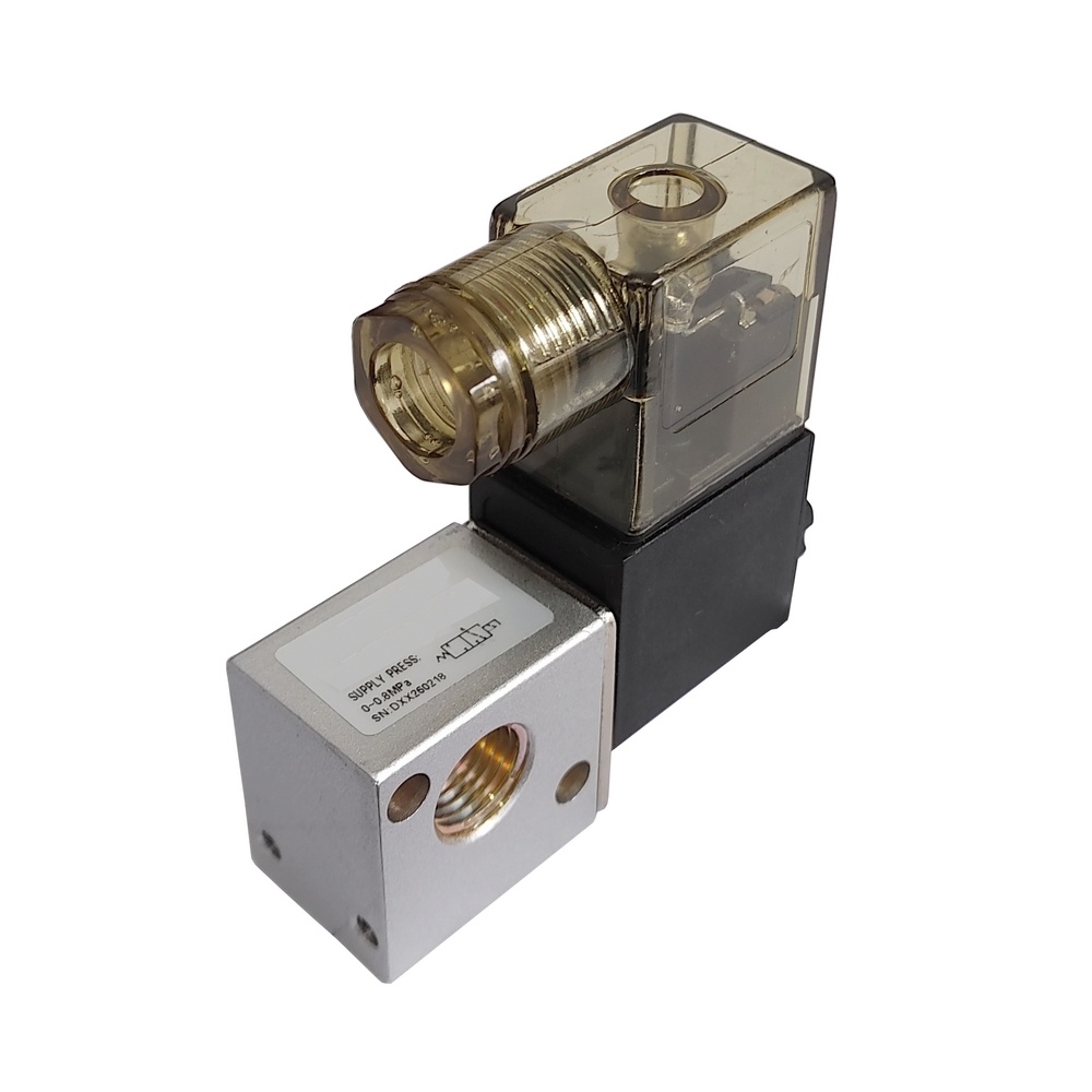 Válvula Solenóide Mini 1/4 3/2 Vias 220 VCA