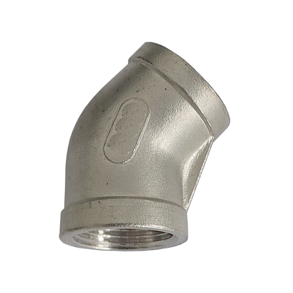 Cotovelo Fêmea 45º 1/4" BSP - Aço Inox 304