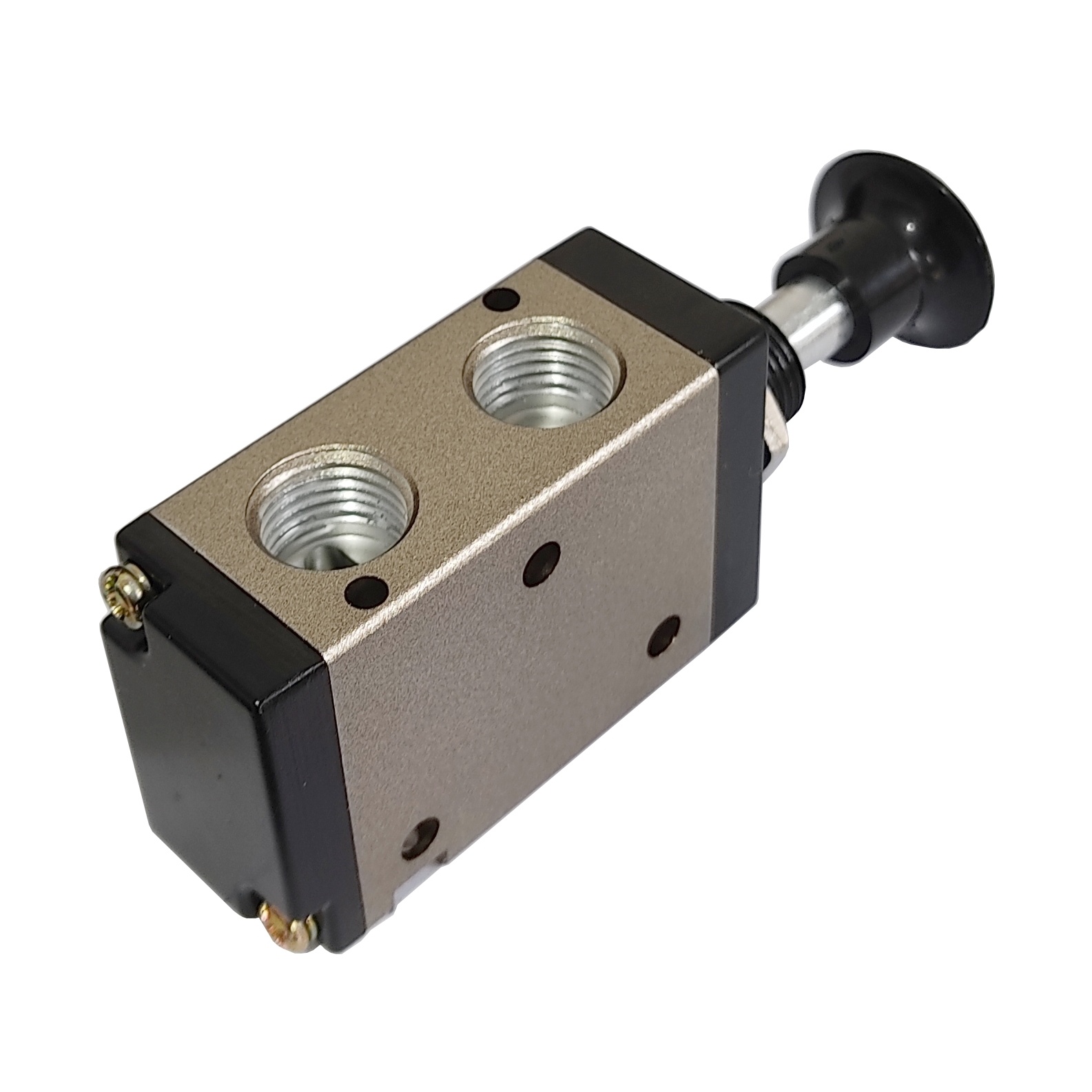 Válvula Botão/Mola 1/4" 3/2 Vias