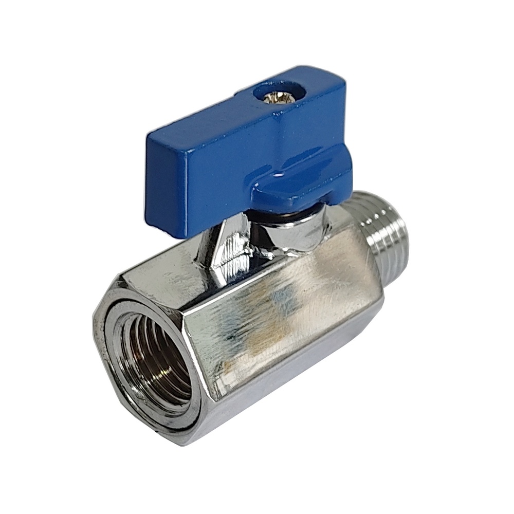 Válvula de Esfera Mini Macho/Fêmea 3/8" BSP - PN16
