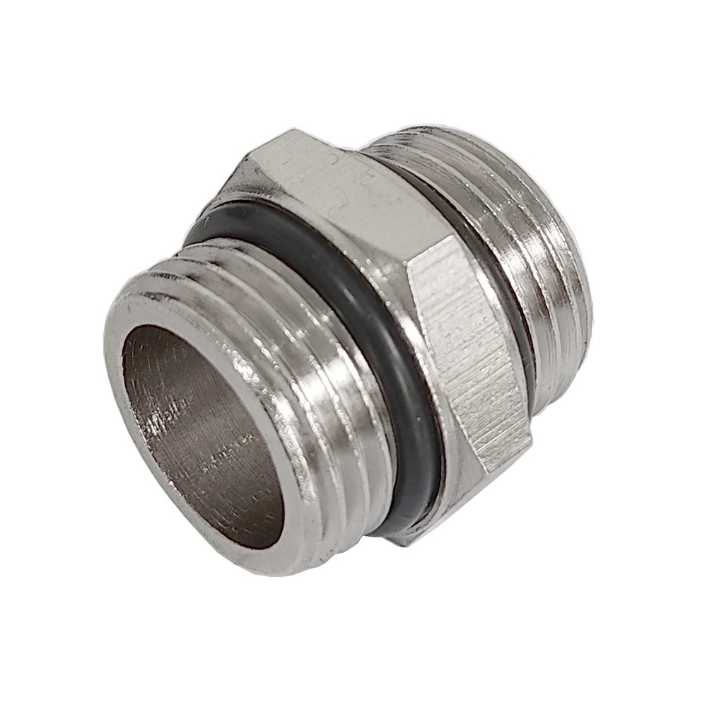 Niple Reto 1/8" BSP Em Latão Niquelado