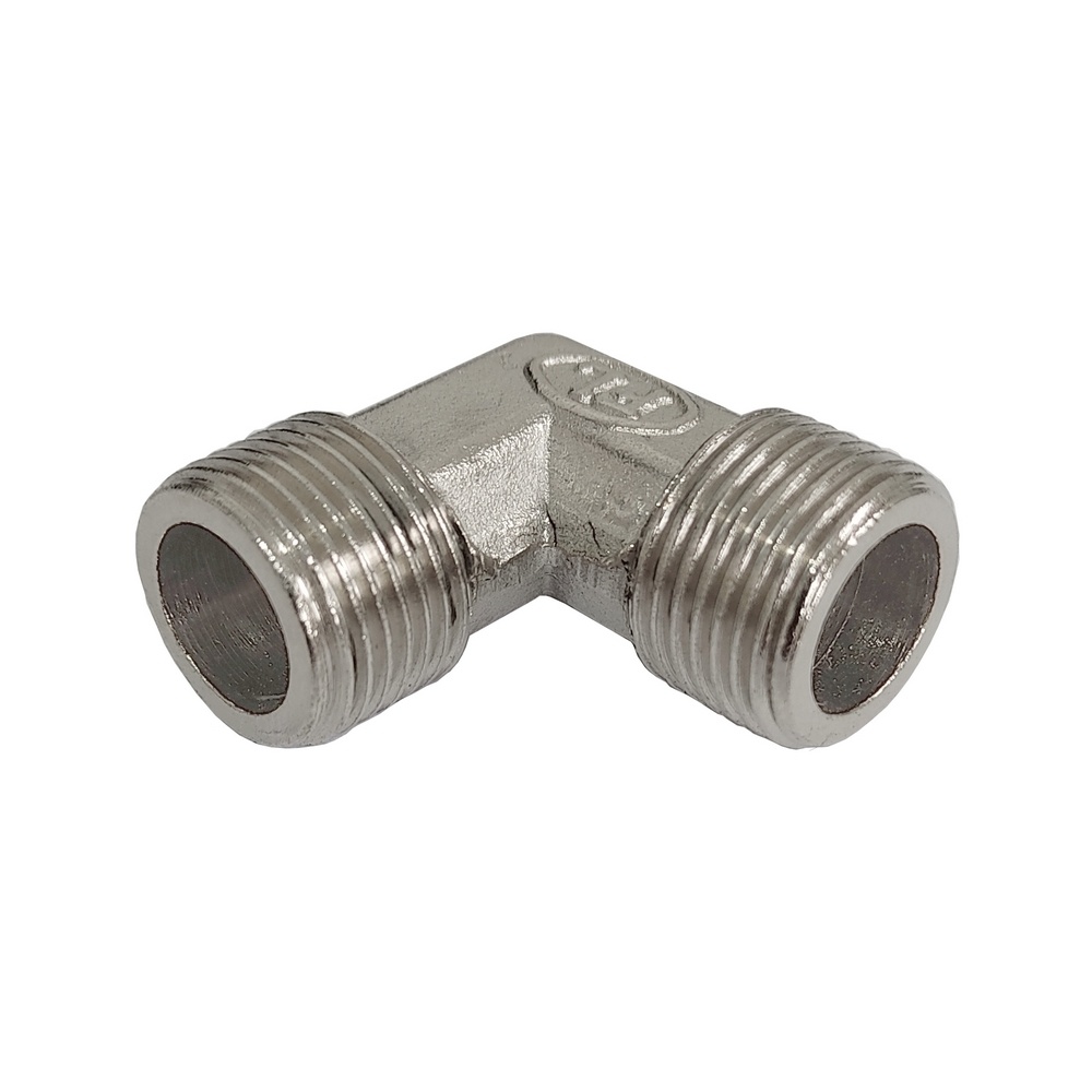 Cotovelo Macho/Macho 1/2" BSP Em Latão Niquelado