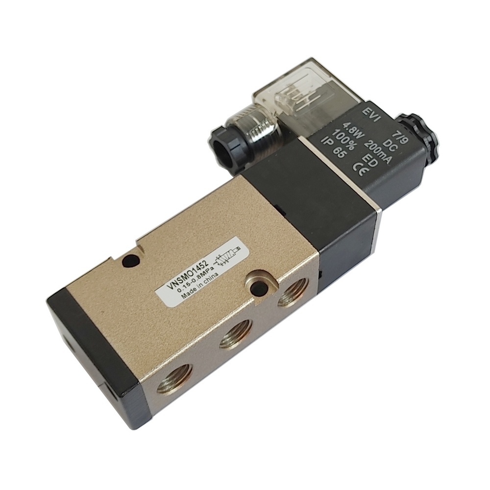 Válvula Solenóide/Mola 1/4 5/2 Vias 220 VCA Modelo Namour - Código VNSMO1452E2L