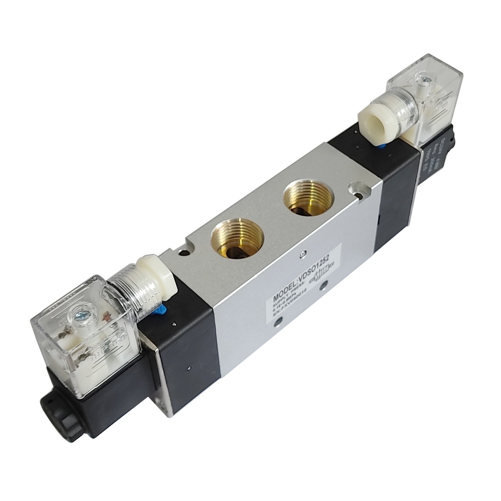 Válvula Duplo Solenóide 1/2" 5/2" Vias 24 VCC (Modelo VDSO1252)