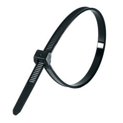 Abraçadeira Plástica de Nylon 200 x 7,6 Na Cor Preta