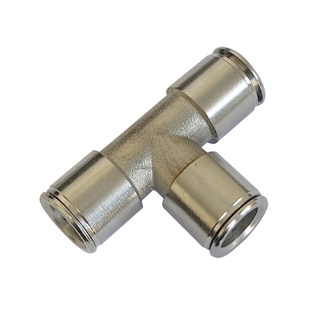 Tee União Tubo 10 MM - MPUT (Conexão Pneumática Metálica)