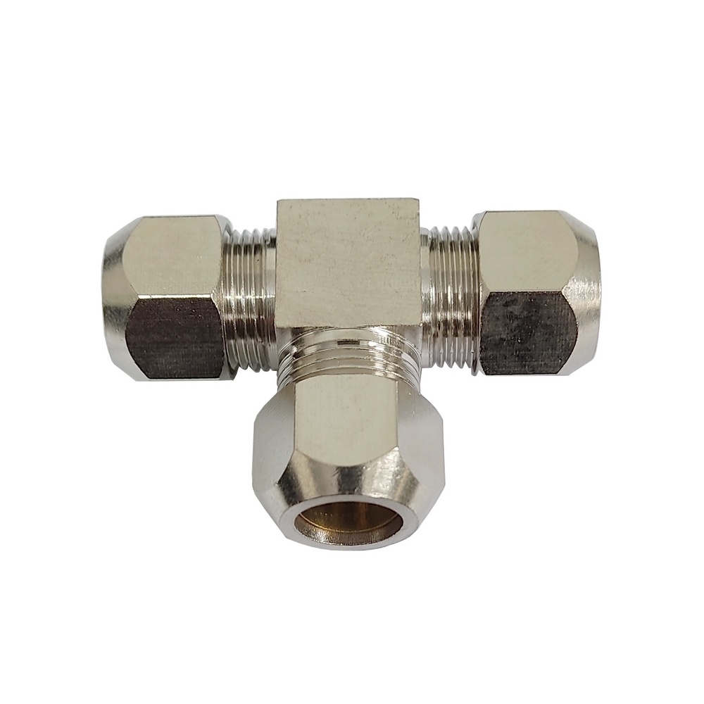 Tee União 10 mm Dois Toques Niquelada