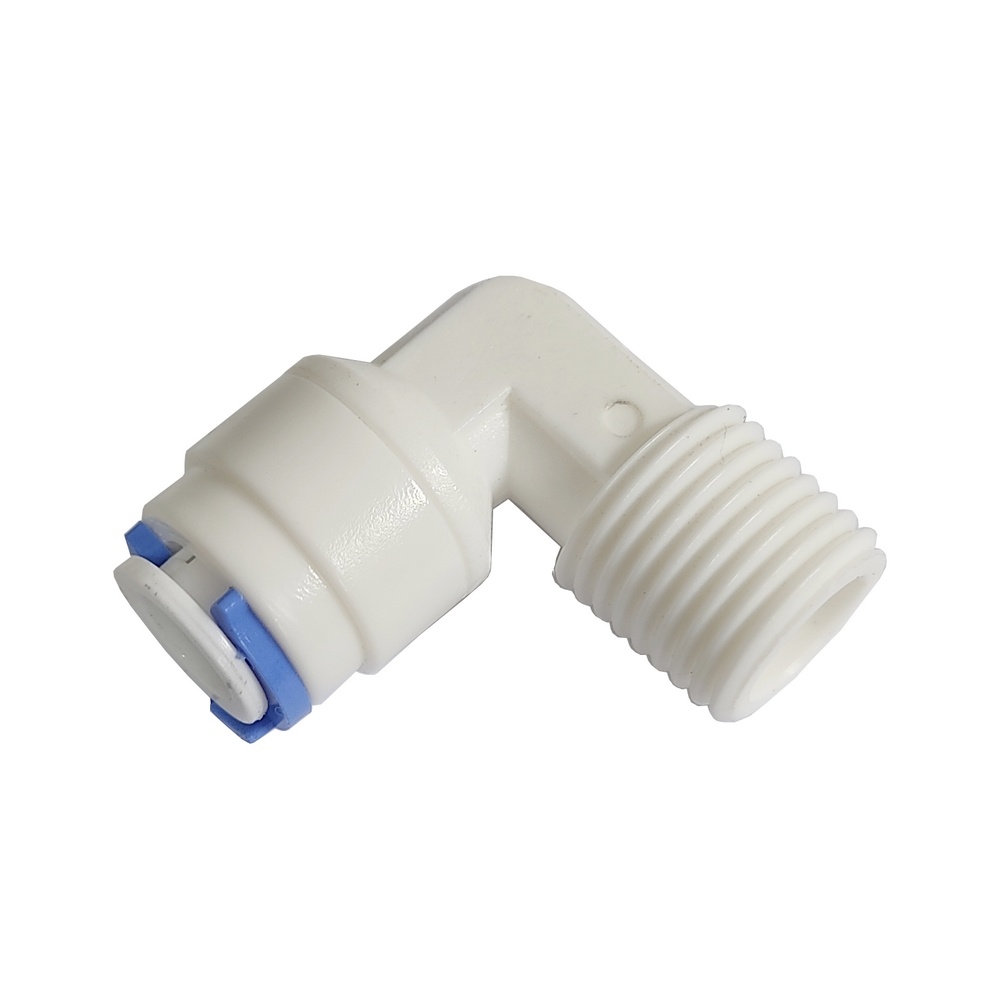 Cotovelo Macho Tubo 1/4" x Rosca Macho 1/4" BSP Para Água (Conexão Instantânea)