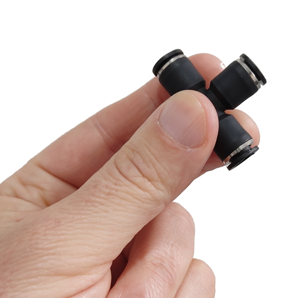 Tee União Tubo 6 mm Compacta - PUT (Conexão Pneumática Instantânea)