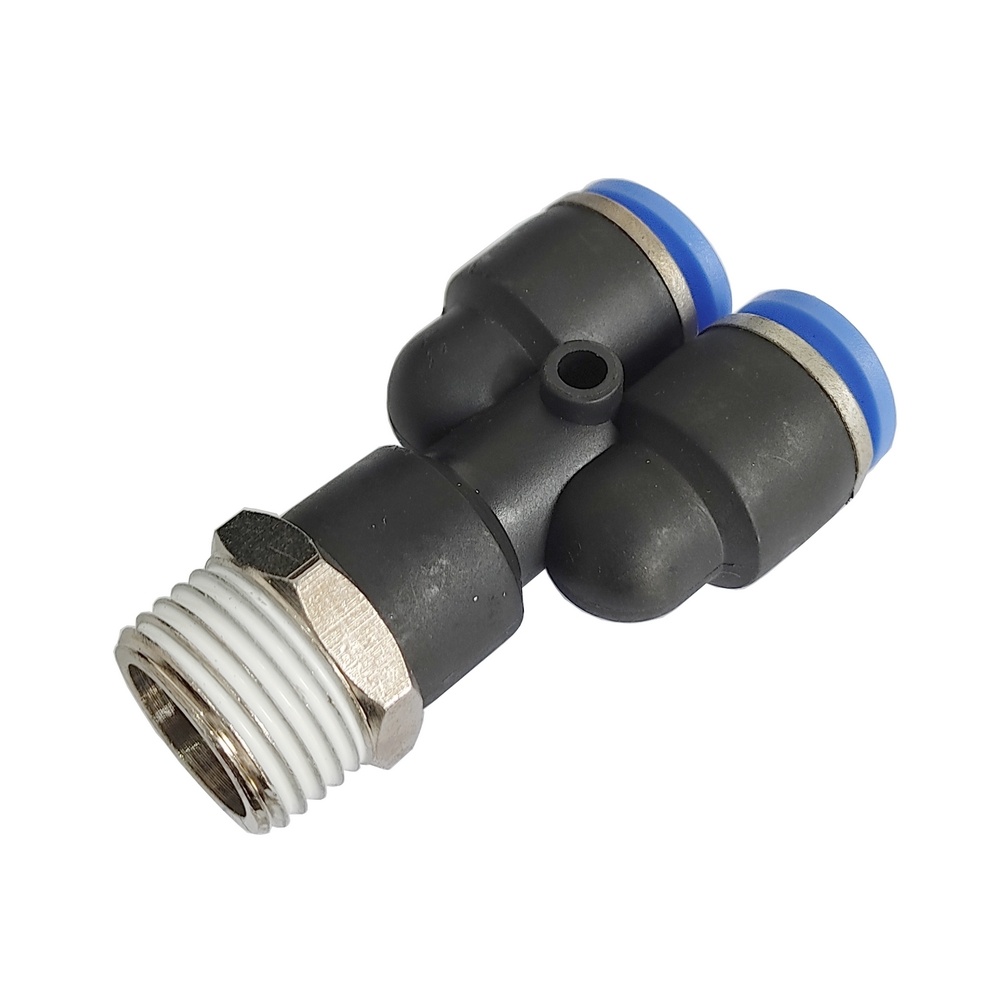 Y Macho Tubo 12 mm x 1/2" NPT - PWT (Conexão Pneumática Instantânea)