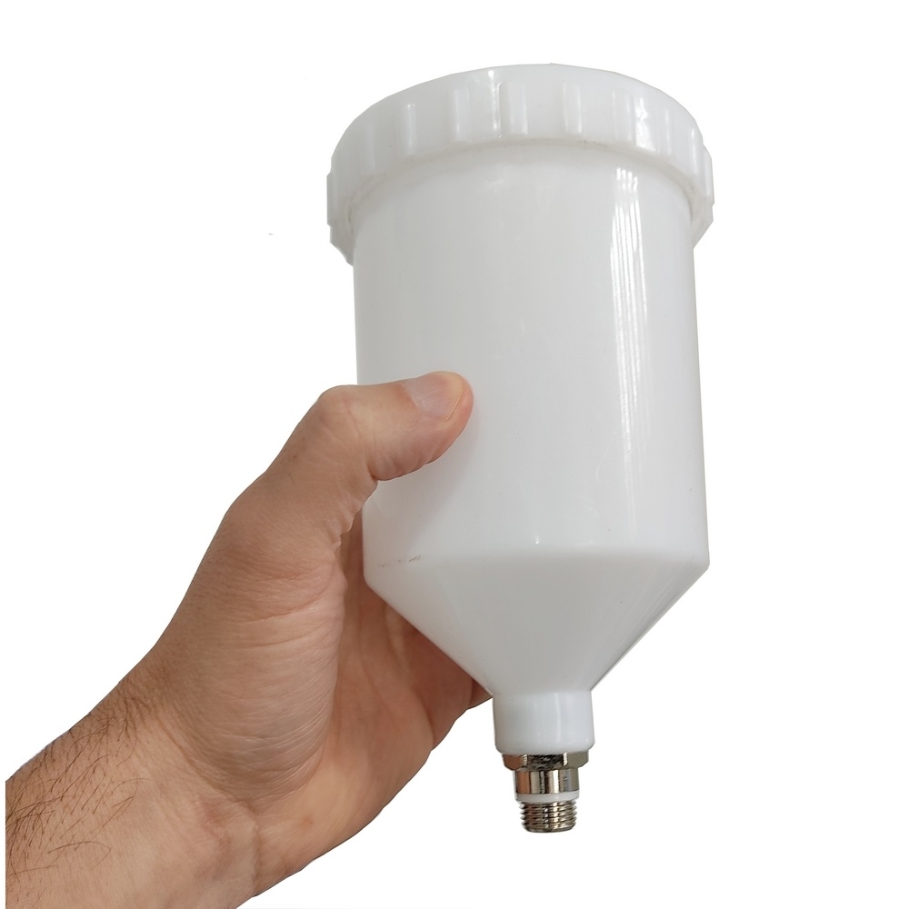 Caneca 600 ML Rosca Macho c/ Tampa p/ Pistola de Pintura SGT-3013A