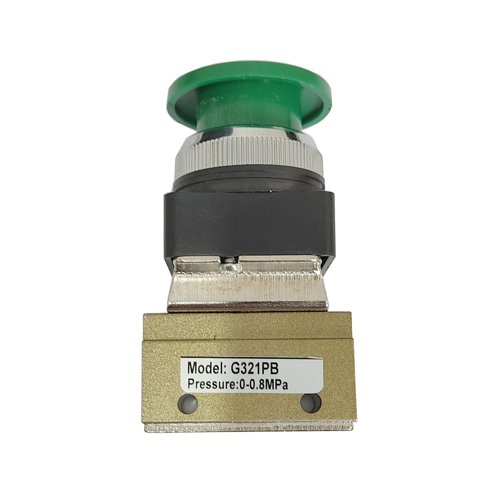 Válvula Botão Cogumelo/Mola 1/8 3/2 vias - G321PB