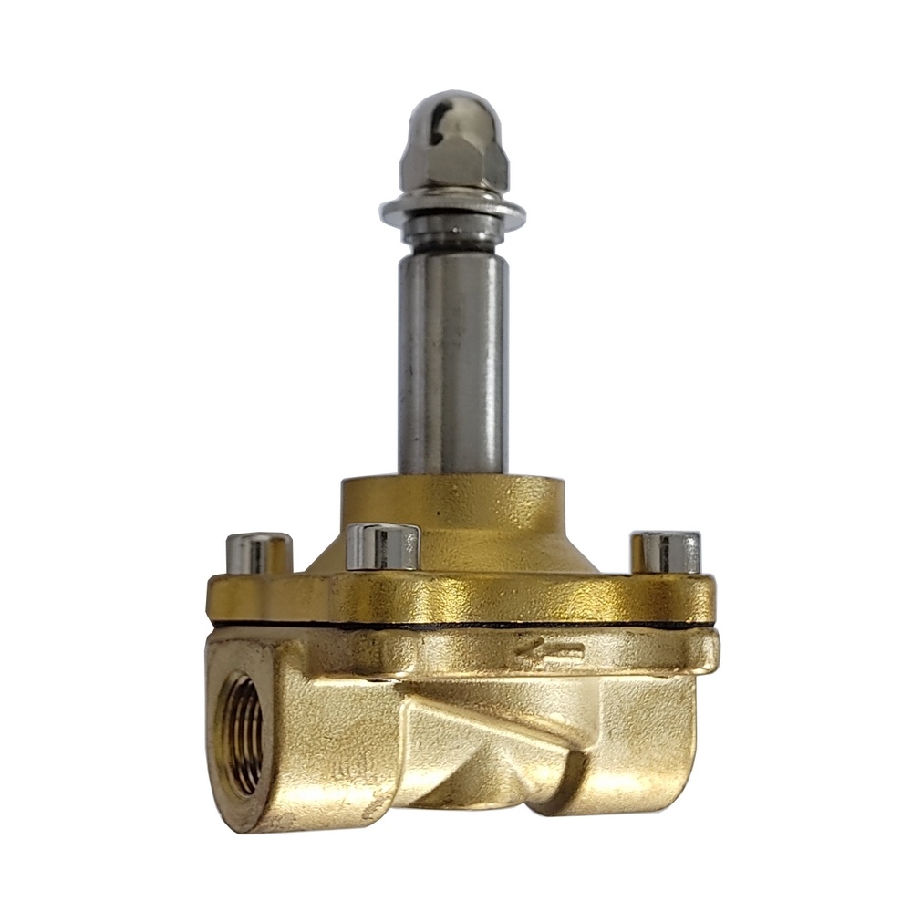 Válvula Solenóide Mola 1/2" 2/2" Vias p/ Ar e Água c/ Vedação NBR (2W160-15S) s/ Bobina