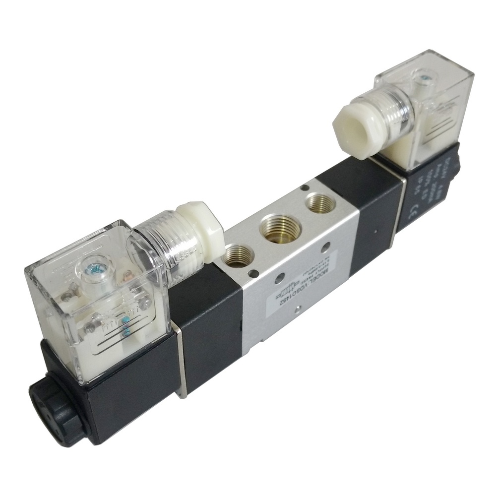 Válvula Duplo Solenóide 1/8" 5/2" Vias 24 VCC Modelo 4V120-06