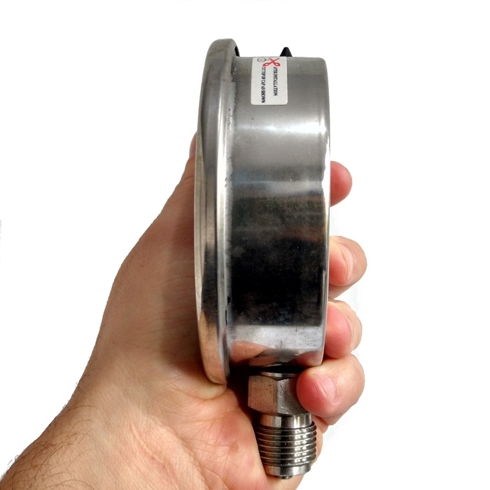 Manômetro Vertical 90 PSI / 6 Bar Com Rosca 1/2