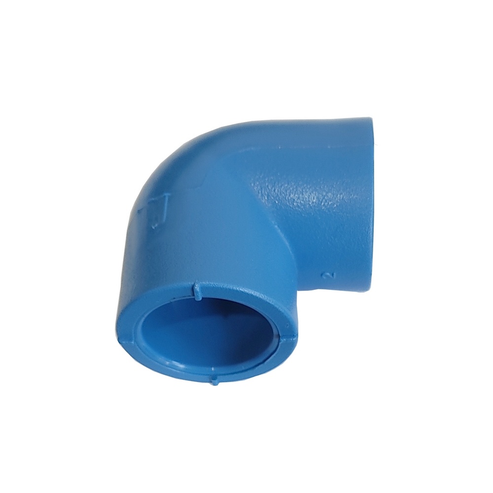 Joelho Redução Soldável 90º 25 x 20 mm - PPR Azul (Linha TopAir / TopFusion)
