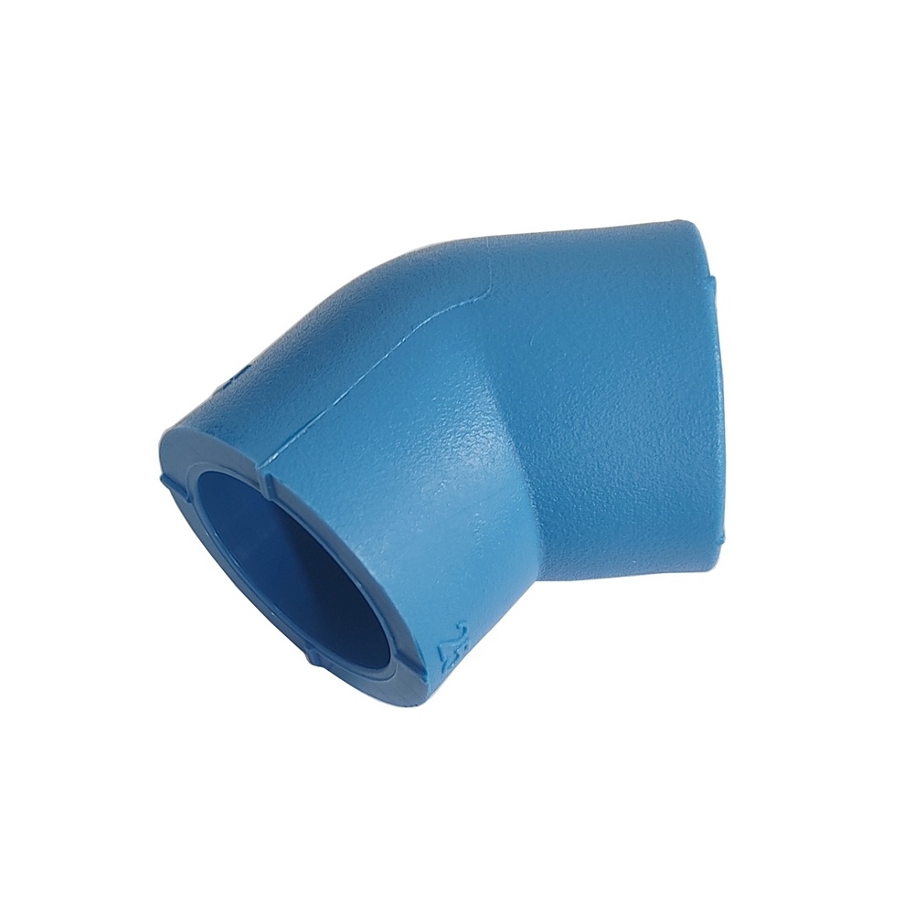 Joelho Soldável 45º 40 mm - PPR Azul (Linha TopAir / TopFusion)