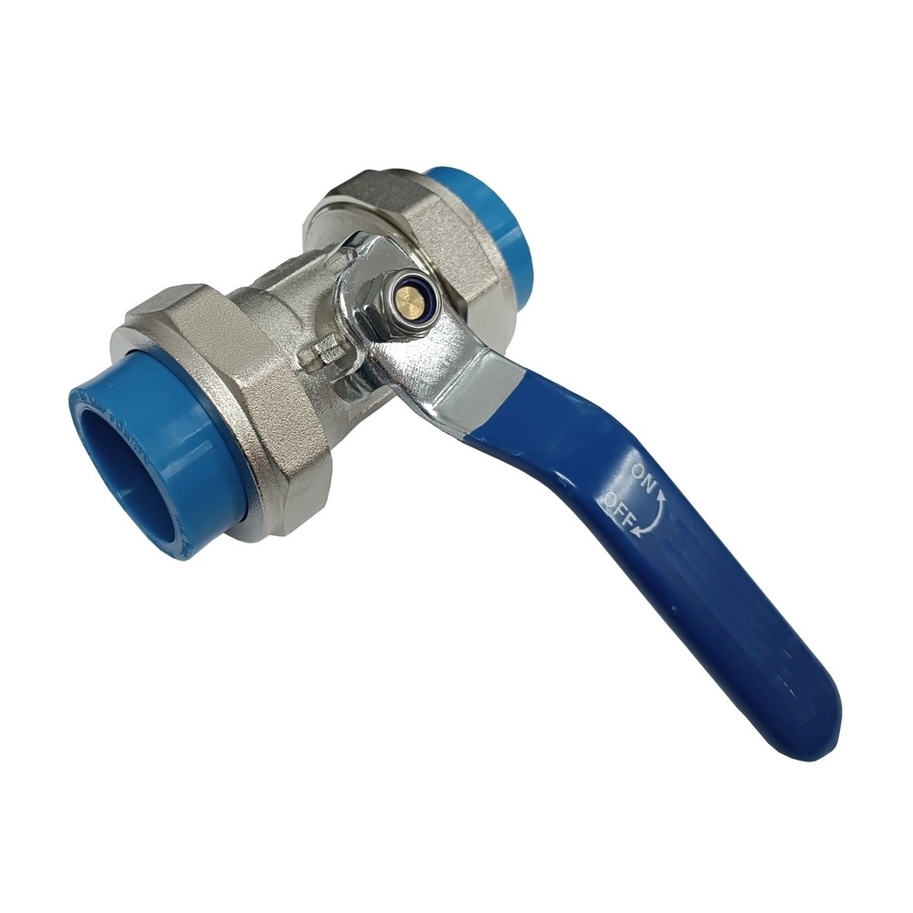 Válvula de Esfera 20 mm - PPR Azul (Linha TopAir / TopFusion)