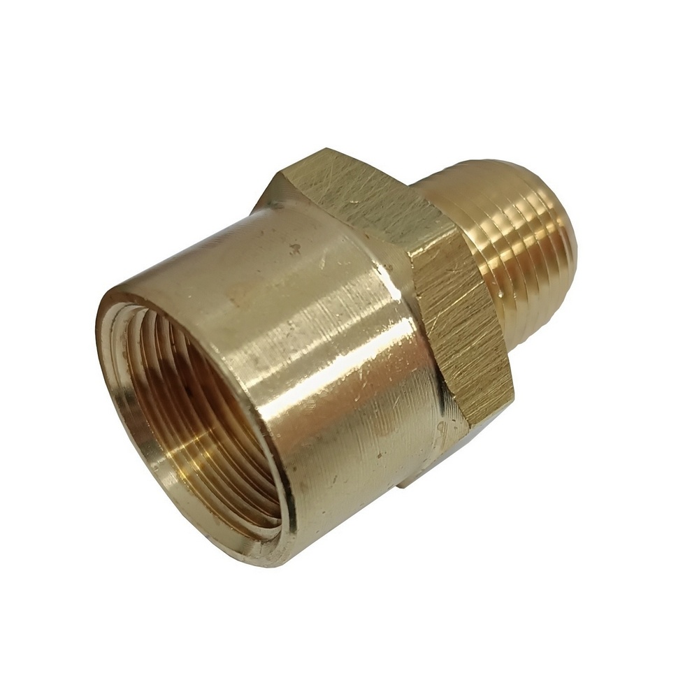 Adaptador Fêmea 1/2" BSP x Macho 1/4" NPT Em Latão