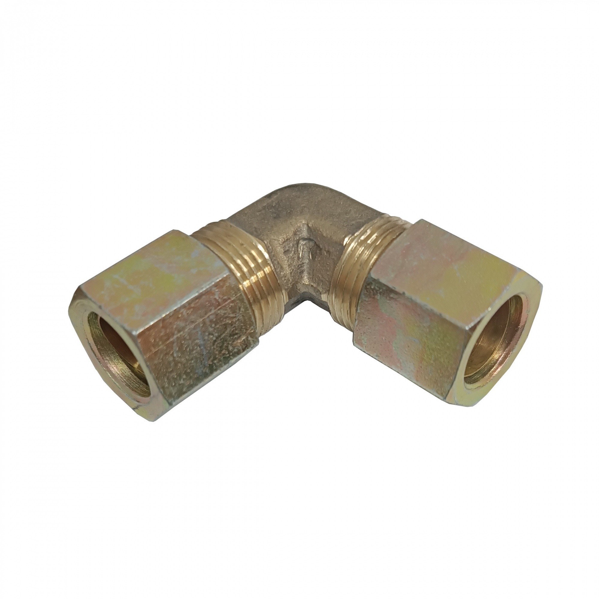 Cotovelo União Tubo 3/8" - Latão c/ Porca em Aço