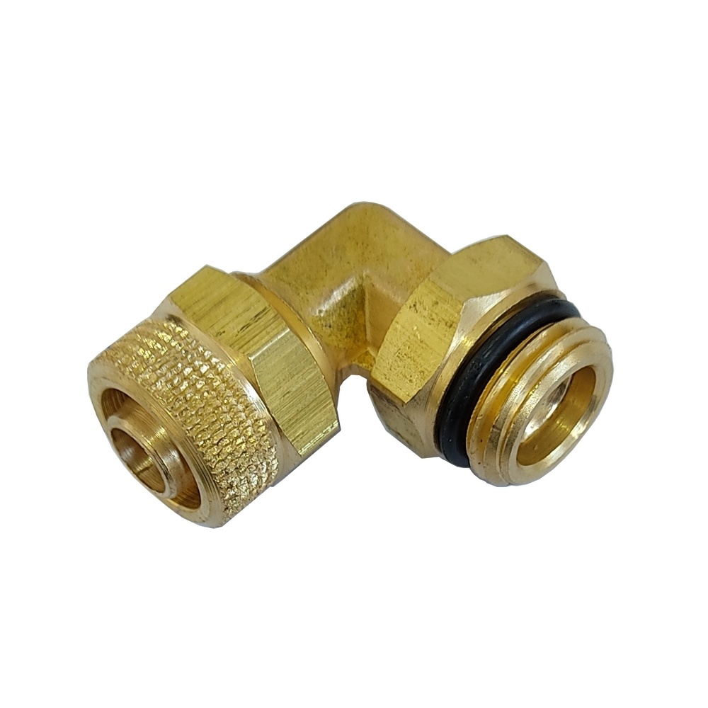 Cotovelo Macho 6 x 3/8" BSP Giratório c/ O´ring - Linha 400 Pneumática Industrial